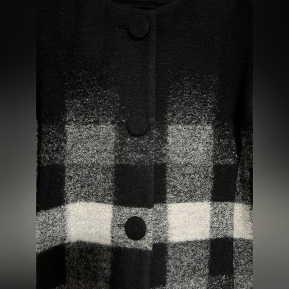 Pendleton Wool Blend Black/White Buffalo Plaid Blazer Suit Jacket Large Petite - Picture 5 of 9